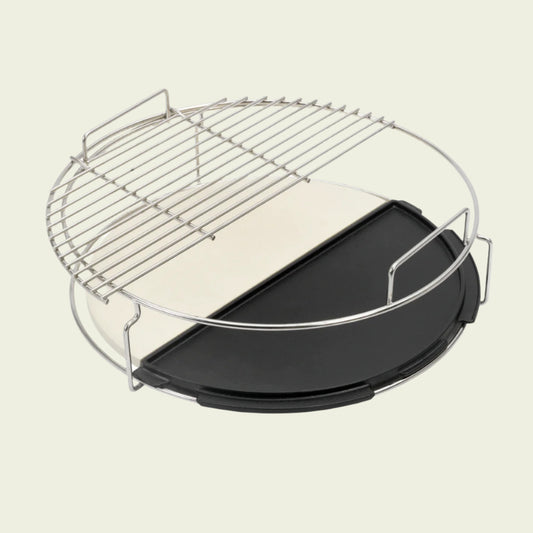 Conveggtor Korb mit Halbrunde Grillplatte aus Gusseisen 1