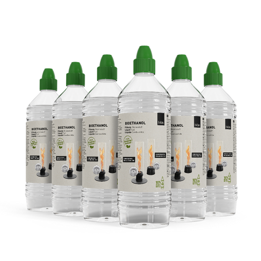 Bioethanol Flüssig-Brennstoff 1l Flasche | 6er-Pack - Mein Shop