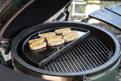 Halbrunde Grillplatte aus Gusseisen 3