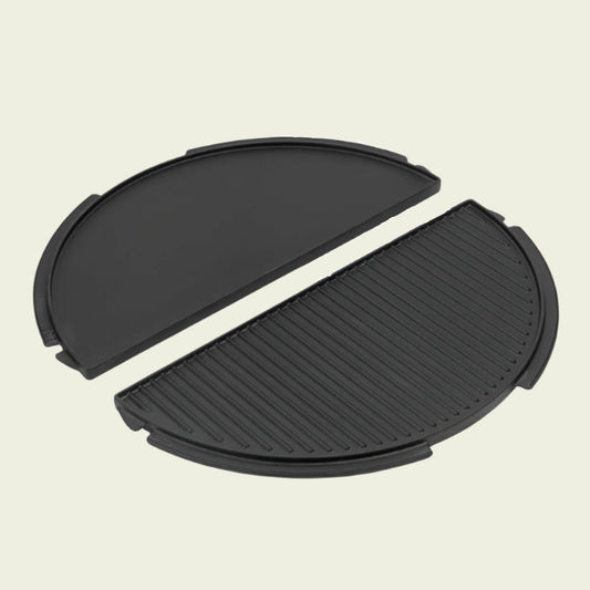 Halbrunde Grillplatte aus Gusseisen bild