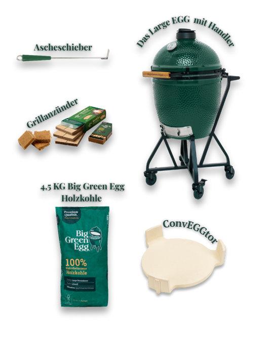 Big Green Egg Large StarterSet mit Holzkohle